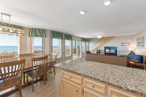 Interior - Dolphin's Watch: A stunning oceanfront 4BR retreat in Supply, NC, perfect for 10 guests. (Supply)