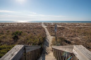 Beach - Sunset Skies: Stylish 4BR beach home in Holden Beach with a private pool. (Holden Beach)