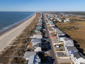 Aerial view - Hobbs Realty - Tidewater: Private Pool, Elevator, $250 Beach Gear Credits! (Holden Beach)