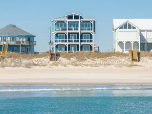 Exterior - Luxury Oceanfront | Saltwater pool | Elevator | Game Room | Pet Friendly (North Topsail Beach)