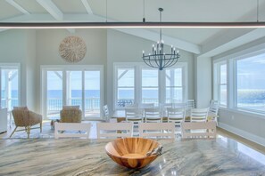 Dining - Luxury Oceanfront | Saltwater pool | Elevator | Game Room | Pet Friendly (North Topsail Beach)