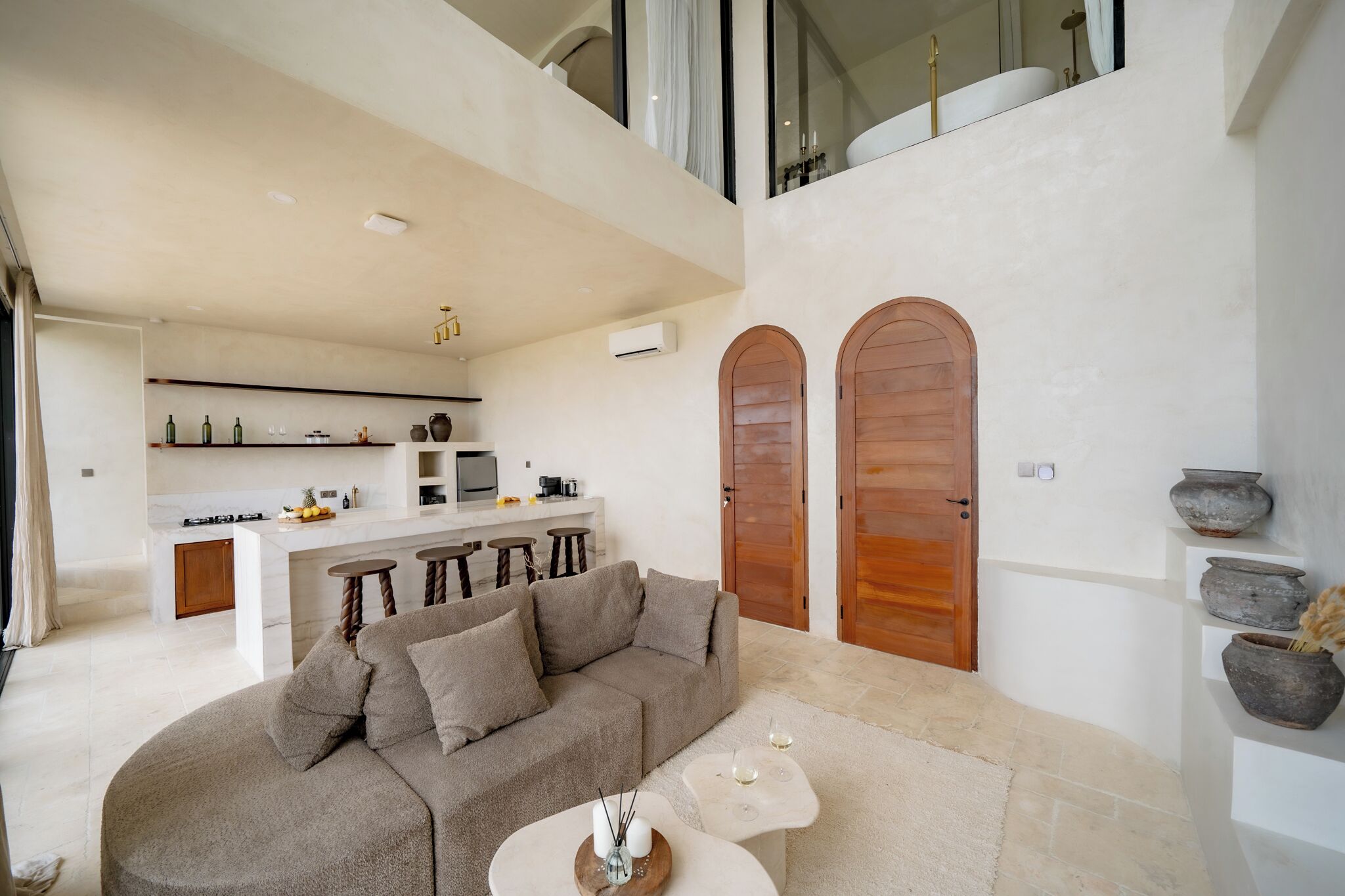 Villa, 2 Bedrooms, Private Pool, Ocean View | Living area | 55-inch Smart TV with digital channels