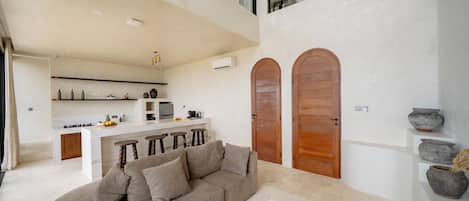 Villa, 2 Bedrooms, Private Pool, Ocean View | Living area | 55-inch Smart TV with digital channels