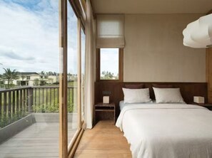 Vila Ekonomi, pemandangan bukit | Meja kerja, ruang kerja ramah laptop, dan tirai kedap cahaya