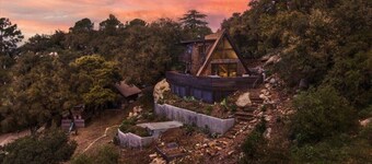 Modern Mountain A-Frame with Ocean + Island Views