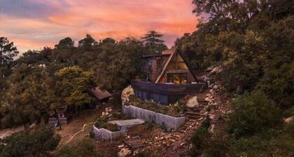Modern Mountain A-Frame with Ocean + Island Views