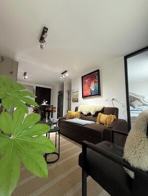 TV connectée, livres, chaîne hi-fi