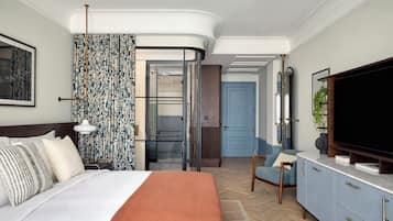 Superior kamer | Luxe beddengoed, donsdekens, een minibar met enkele gratis items