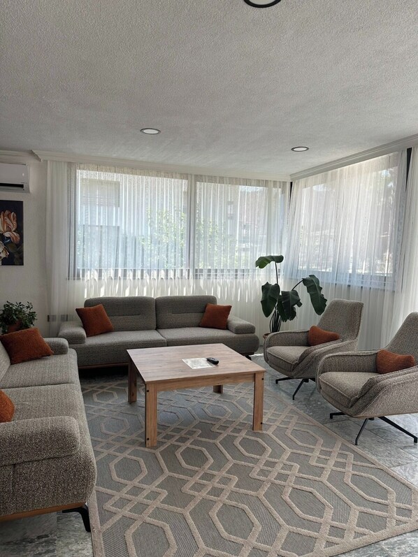 Familien-Suite, Strandblick | Wohnbereich