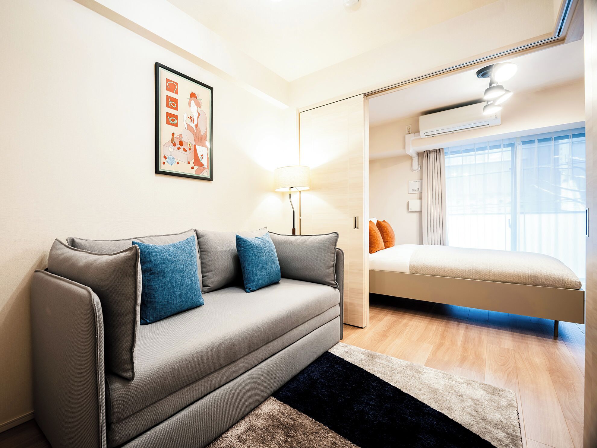 Executive Apartment | Living area | 42-inch TV with satellite channels, heated floors