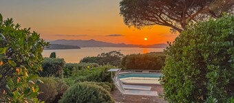 Villa with Pool and Stunning Views over the Gulf of Portoferraio.