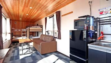 Basic Mobile Home, Balcony, Lake View | Living area