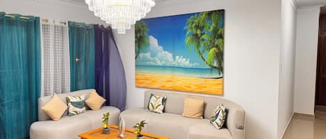 Apartment, 4 Bedrooms, Smoking, Balcony | Living room