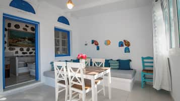 Standard-Apartment, 2 Schlafzimmer, Gartenblick, am Strand | Speisen