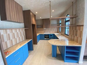 Vila Keluarga, pemandangan samudra | Dapur pribadi