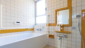 Hair dryer, bathrobes, slippers, bidet