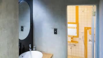 Hair dryer, bathrobes, slippers, bidet