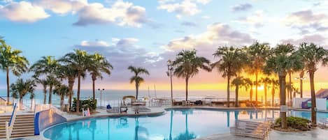 Outdoor pool, a heated pool