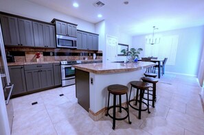 Microwave, oven, stovetop, dishwasher - Chandler Getaway: 3BR 2BA, Pool, Pool Table, Bikes, BBQ Grill, & More (Chandler)