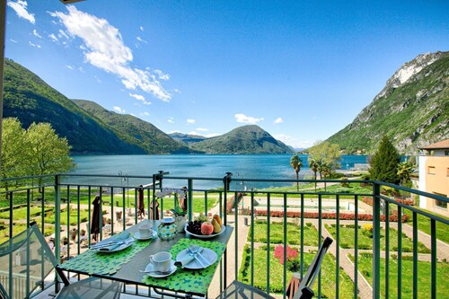 Appartement mit Seeblick auf den Luganersee