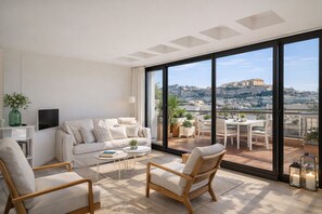 Living area - Athens rooftop terrace suite (athens)