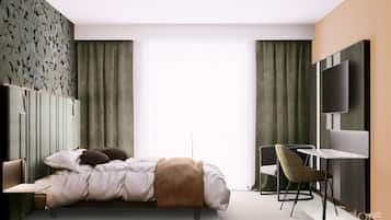 Deluxe-Einzelzimmer, Blick auf den Innenhof