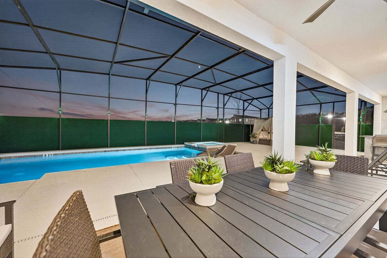 A heated pool