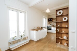 Fridge, oven, stovetop, dishwasher - Sunset View House with Sea View, Wi-Fi and Air Conditioning (Sant'Agnello)