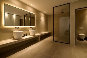 Shower, hair dryer - Villa Socrate with pool and gym - My Rental Homes (Mykonos)