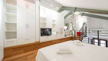 1 bedroom, desk, iron/ironing board