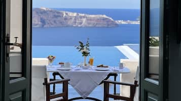 Superior Apartment with Caldera View | Blick vom Balkon