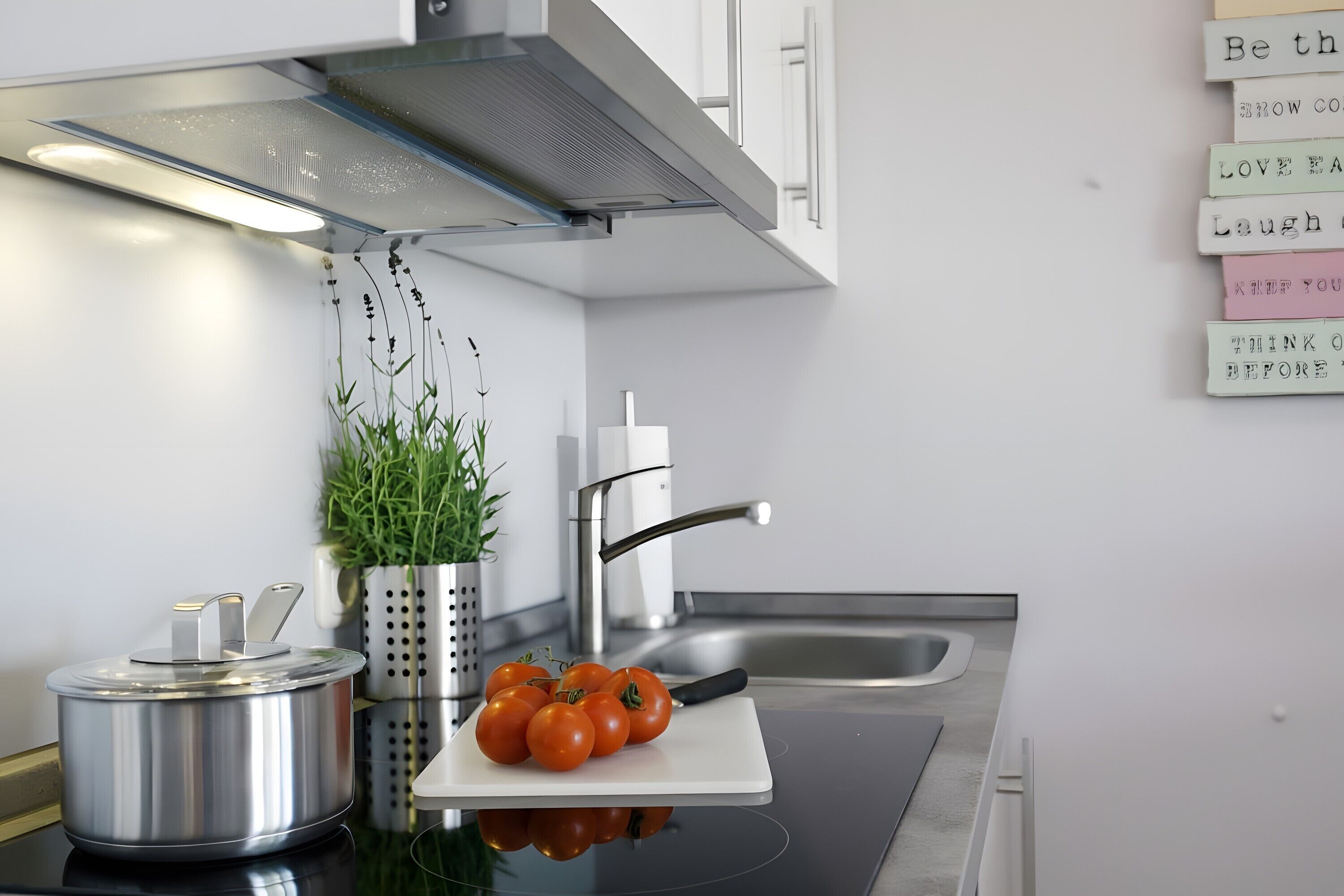 Kylskåp, mikrovågsugn, ugn och spishäll