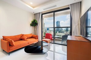 Deluxe Apartment, 2 Bedrooms, Balcony, City View | Living area - MADISON Premier Residence (One)