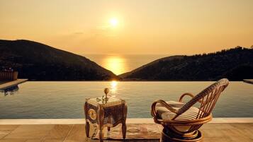 Luxury Villa, Sea View | Pool | Seasonal outdoor pool, sun loungers