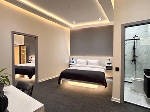 Family Quadruple Room, Garden View | In-room safe, blackout drapes, soundproofing, iron/ironing board