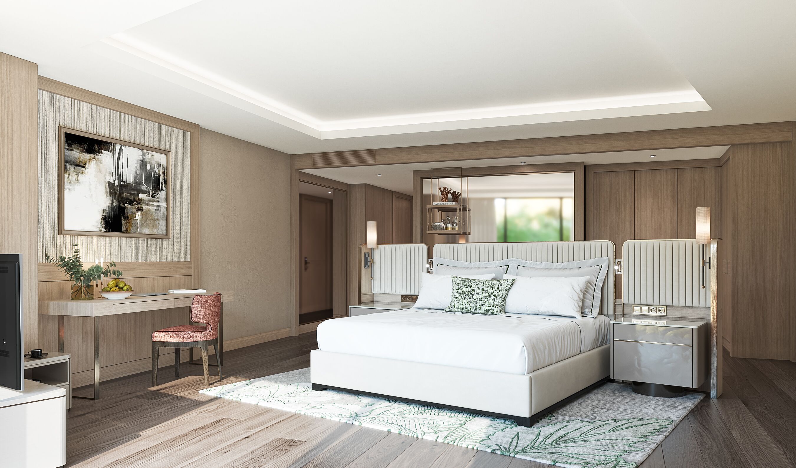 Executive Thermal Family Suite | Cofres nos quartos, escrivaninha, espaço de trabalho para notebook