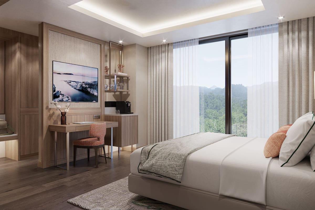 In-room safe, desk, laptop workspace, blackout curtains