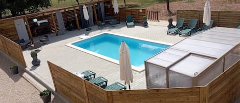 Indoor pool, a heated pool