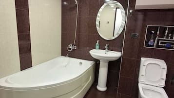 Douche, serviettes fournies