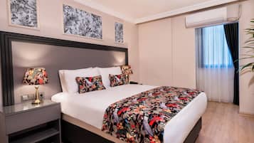 In-room safe, desk, blackout curtains, soundproofing