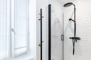 Shower, hair dryer