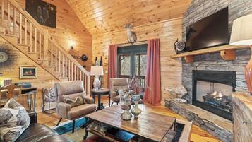 Télévision, cheminée