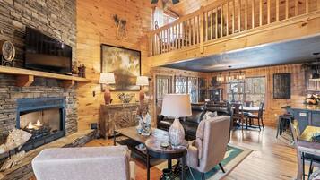 Télévision, cheminée