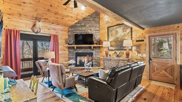 Télévision, cheminée