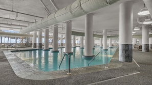 Indoor pool - Beachfront 3BR, Lazy River/Slide, On site Restaurant/Bar!! (Orange Beach)
