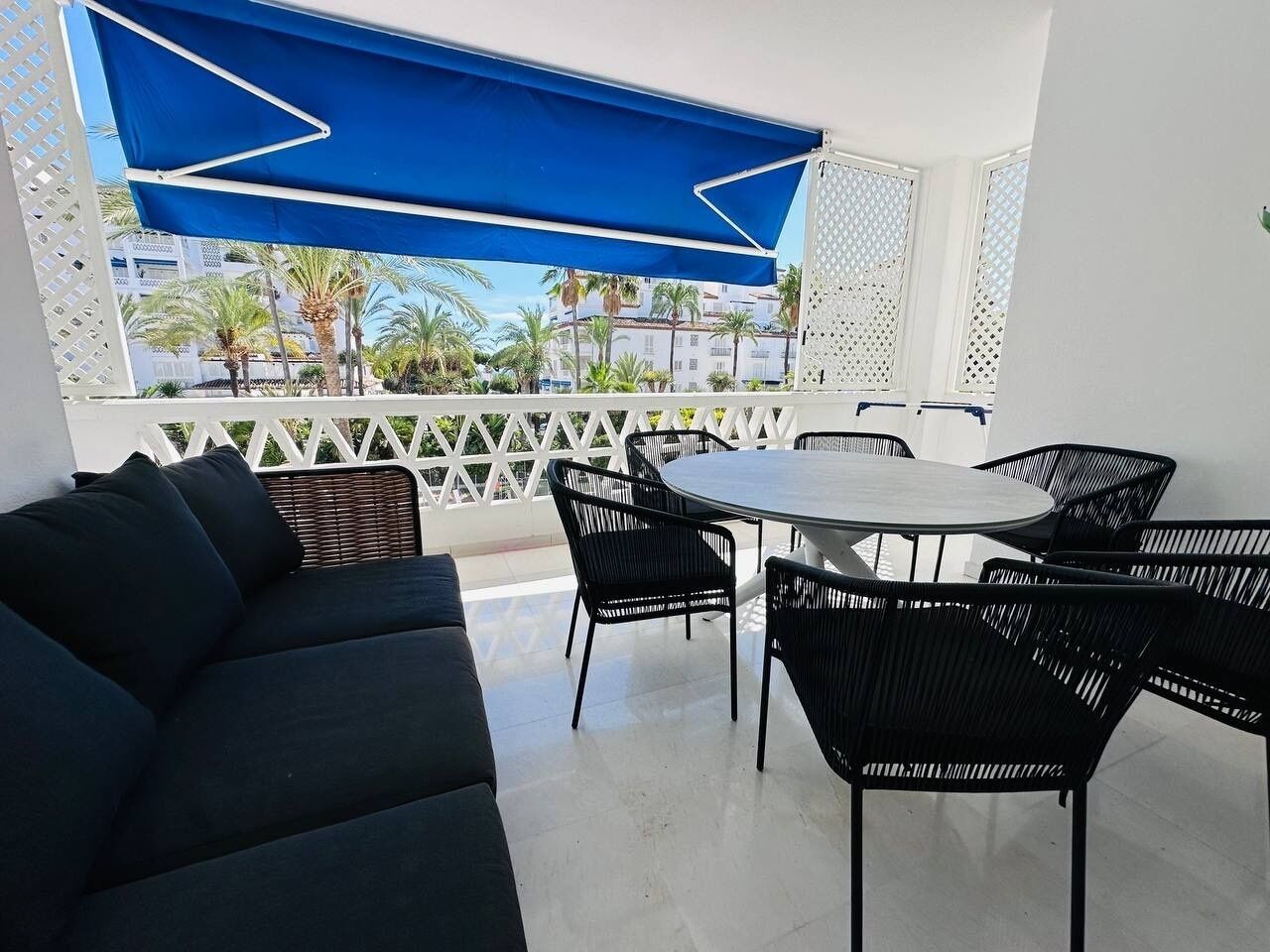 Family Apartment, Balcony, Pool View | Outdoor dining