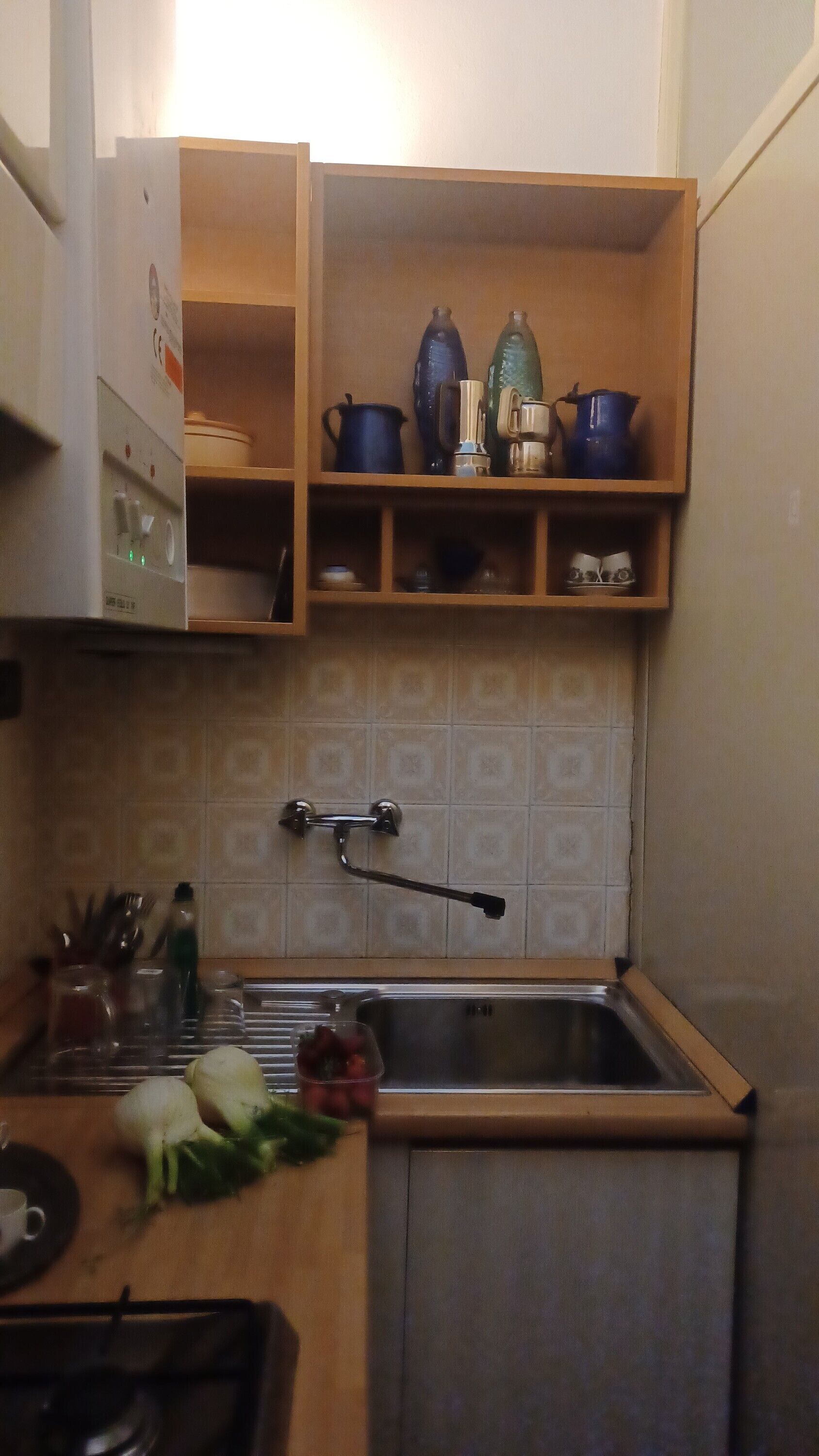 Kühlschrank, Ofen, Herdplatte, Kochgeschirr/Geschirr/Besteck