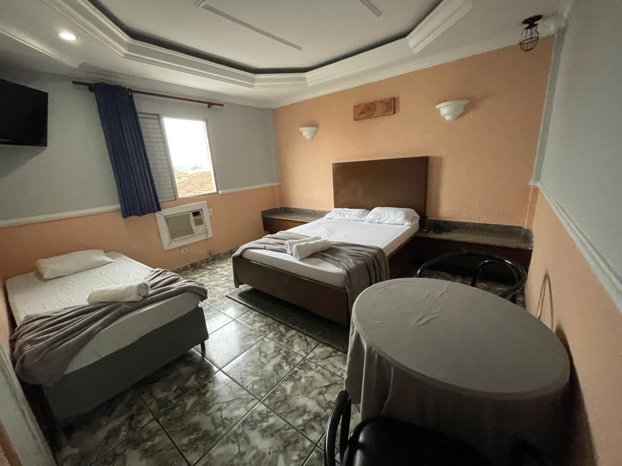 Desk, free WiFi, bed sheets