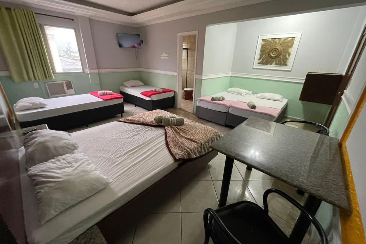 Desk, free WiFi, bed sheets