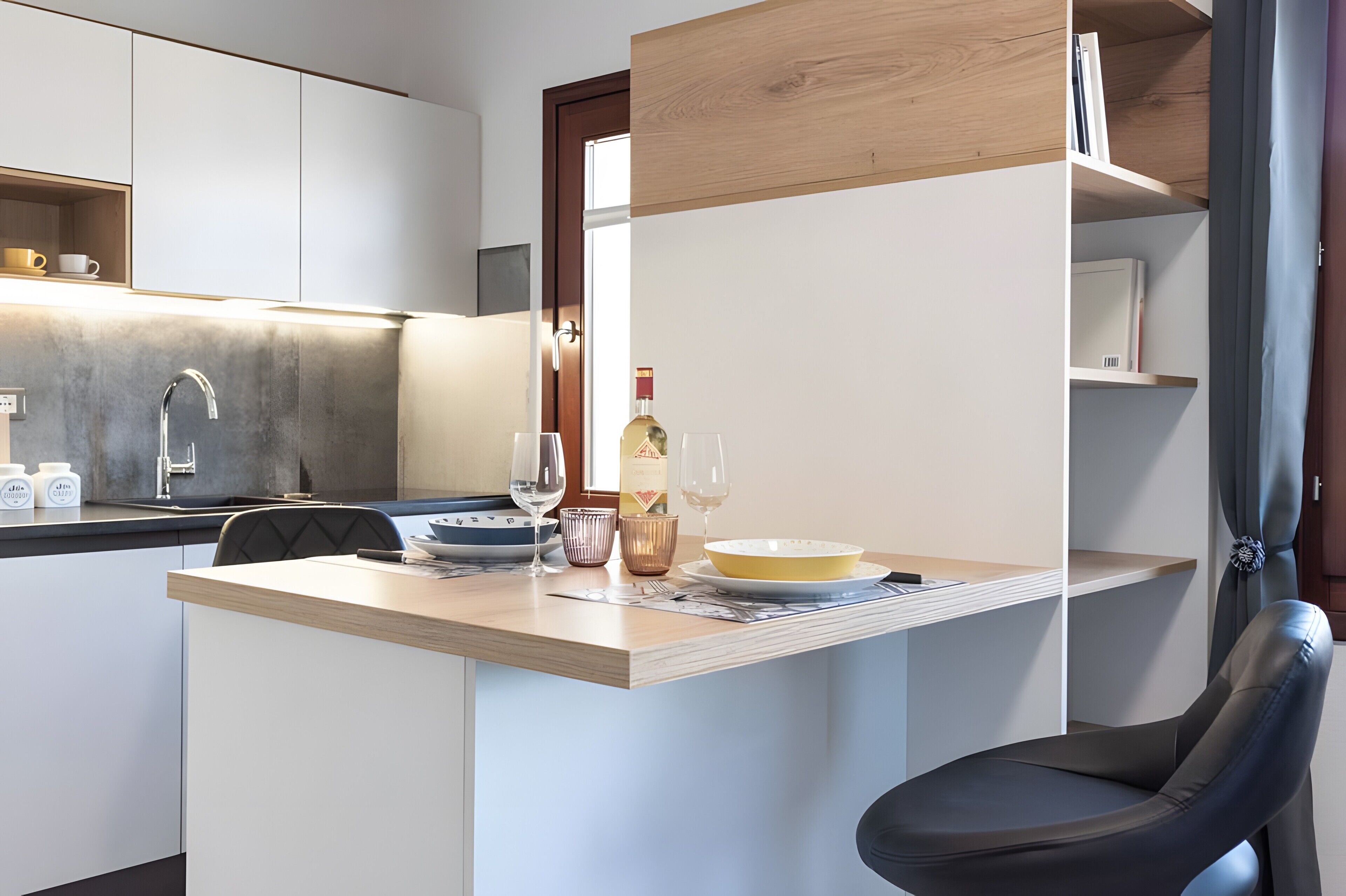 Kylskåp, mikrovågsugn, ugn och spishäll